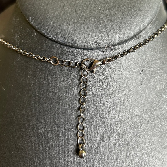 Vintage Black Beaded Vampy Necklace Choker Whimsigoth Chunky Choker - Picture 3 of 3